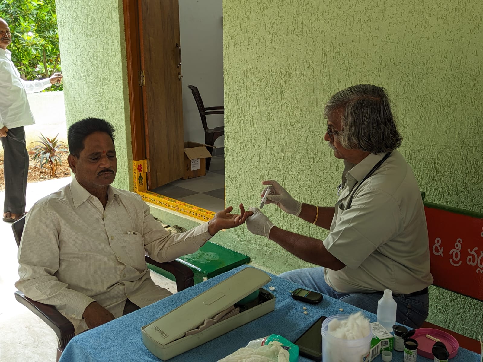 Sugar test in the medical camp on 15-10- 2024